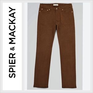NWOT Spier & Mackay mens rust brown pants 30x31 brushed twill